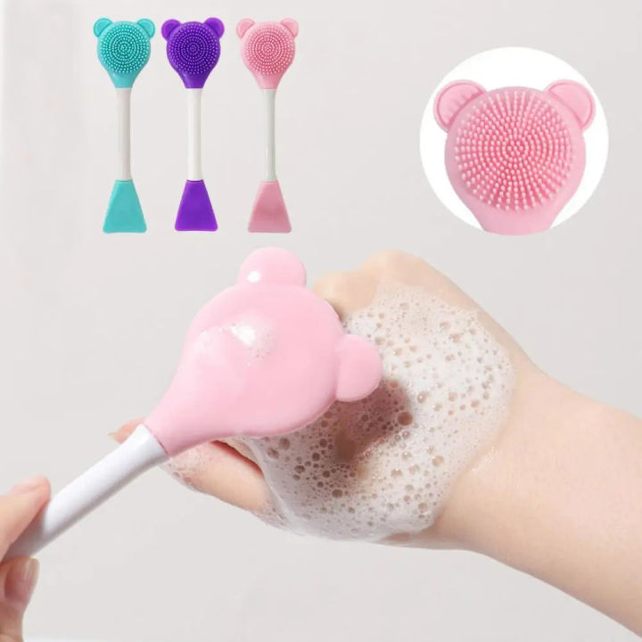 Bear Silicone Double Head Face Brush
