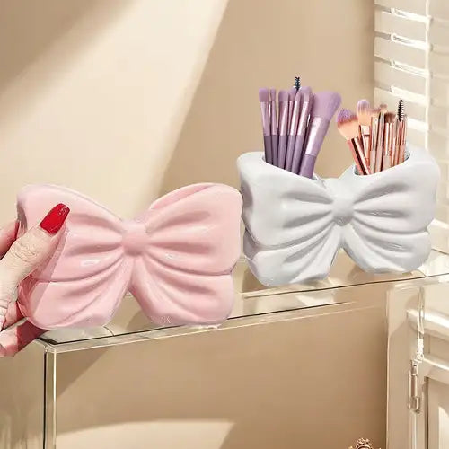 1PC Bow Shaped Premium Makeup Brush Holder (5x3Inch)