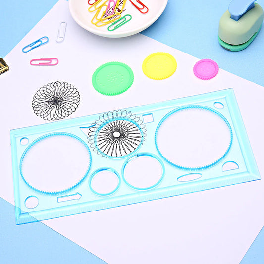 Circle Plastic Spirograph Ruler Set For Circle Designing