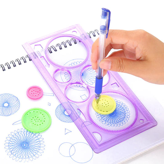 Circle Plastic Spirograph Ruler Set For Circle Designing