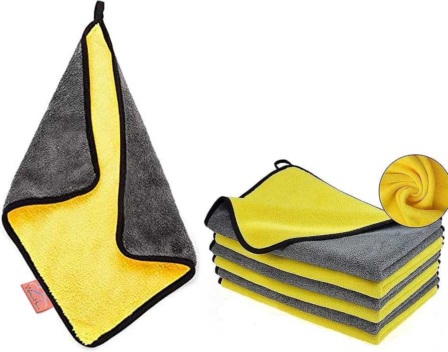 1 Pcs Multi Purpose Yellow Microfiber Towel