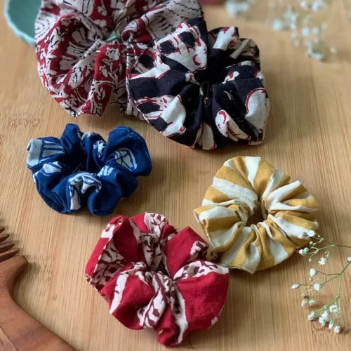 3Pcs Trendy Silk Scrunchies Colorful Hair Bands, Health and Beauty