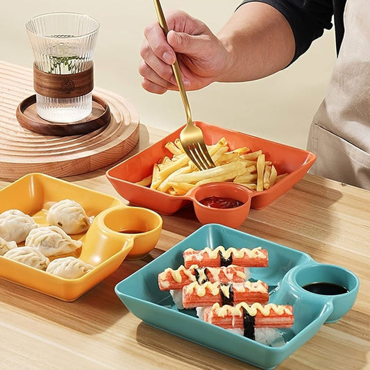 4 Pcs Dumpling Delight Plate Set
