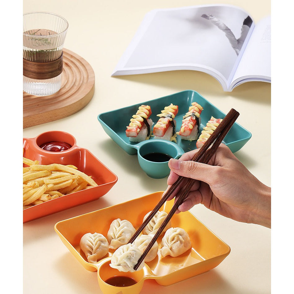 4 Pcs Dumpling Delight Plate Set