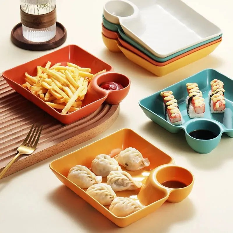 4 Pcs Dumpling Delight Plate Set
