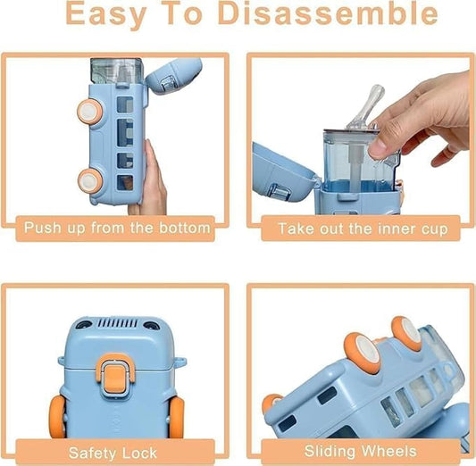 Bus Design Water Bottle