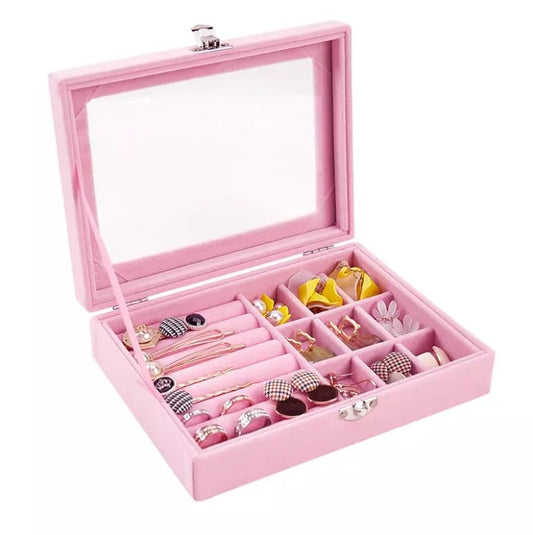 Jewelry Storage Box with Glass Lid