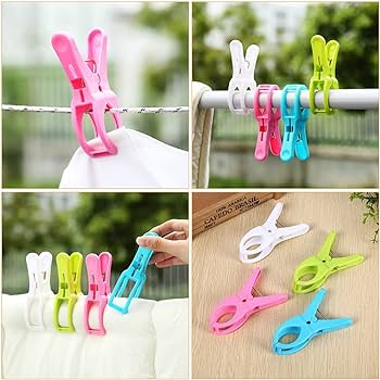 12 Pcs Jumbo Strong Grip Clothes Clips