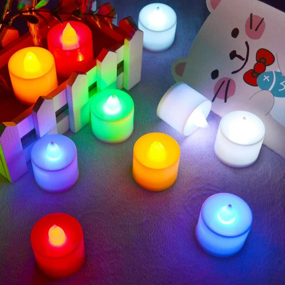 Set of 2 LED Color-Changing Candles