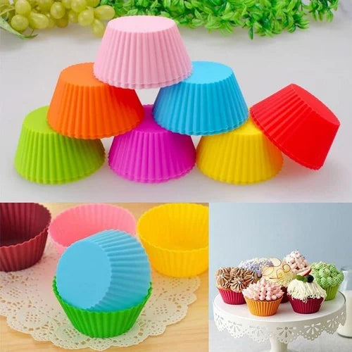 6Pcs Silicone Cup Cake Mold