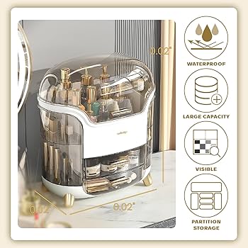 Luxury desktop cosmetic organizer