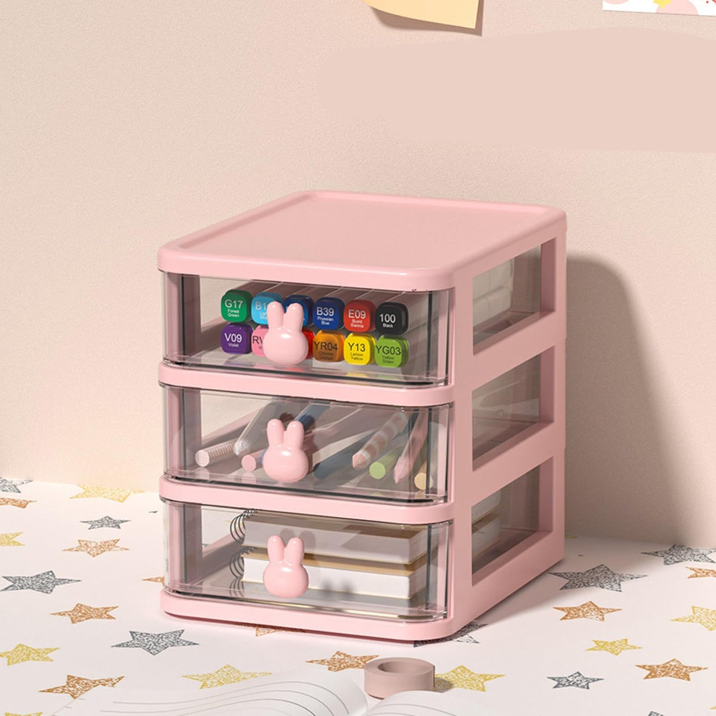 Mini 3-Layer Drawer Organizer – Multi-Purpose Desktop Storage Box