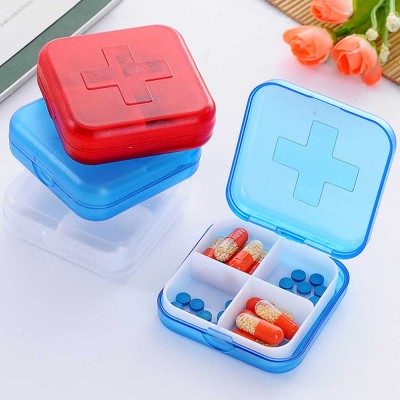 4-Compartment Portable Pill Case