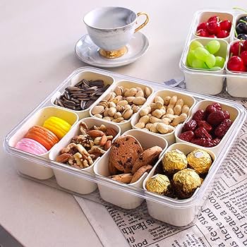 8 Compartment Snack Box With Lid