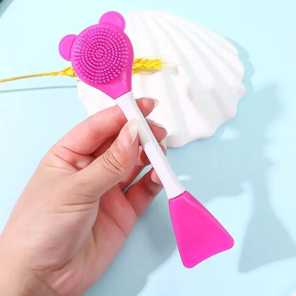 Bear Silicone Double Head Face Brush