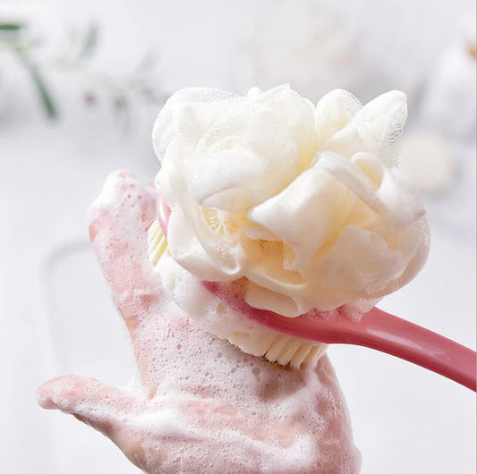 Soft Mesh Loofah Brush – Long Reach Handle