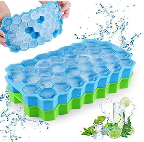 Honeycomb Silicone Ice Tray With Lid