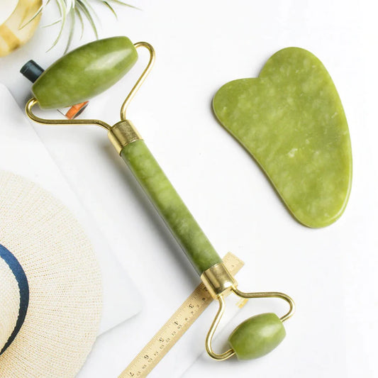 Jade Roller and Gua Sha Set+ Beauty Tool