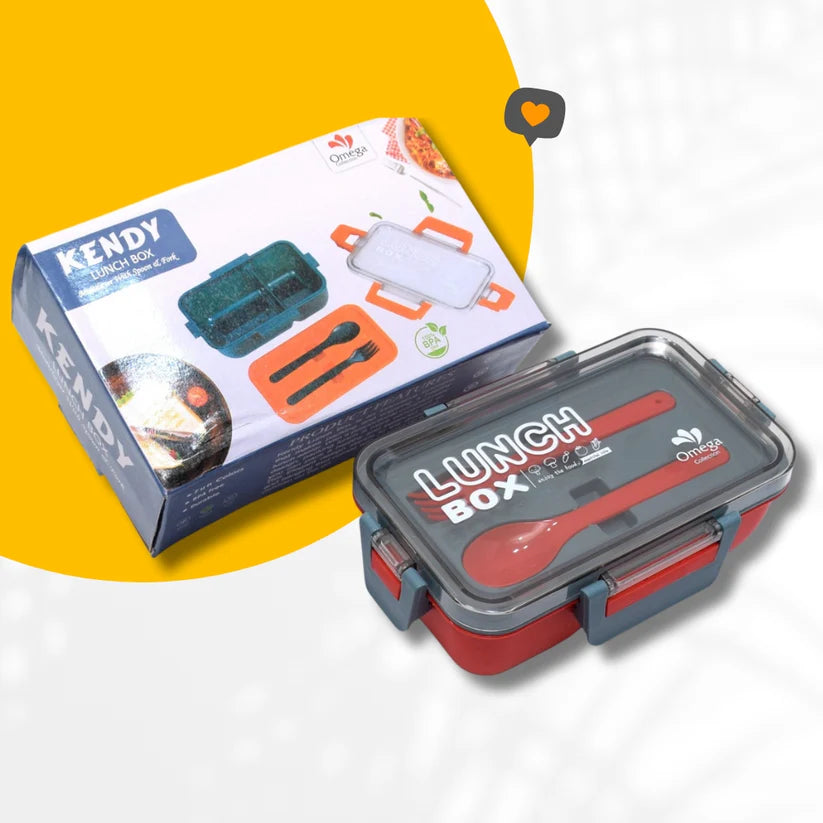 Smart 2 Section Lunch Box With Cutlery Kit
