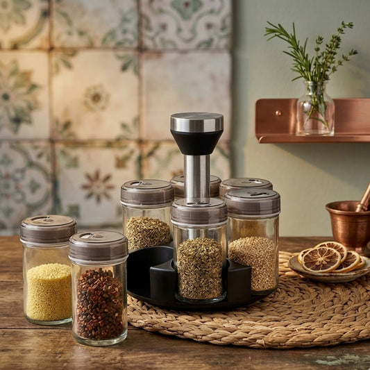 Kitchen 360? Spice Storage Box with 6 Compartments