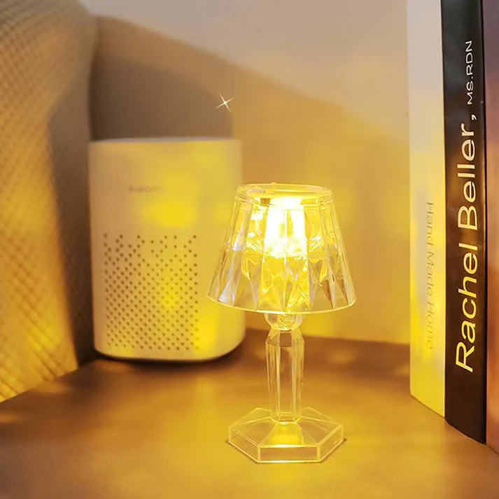Mini Crystal Table Lamp, Home and Living