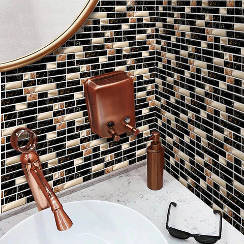 Pattern Tile Stickers – 24 PCS | Removable & Waterproof (7X4.5 Inch)