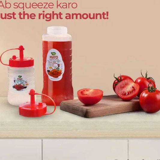 Refillable Plastic Condiment Squeeze Bottle, Kitchen Accessories