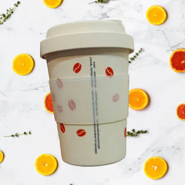 Bamboo Fiber Travel Cup With Secure Silicone Lid