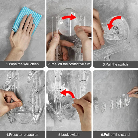 Suction Cloth Drying Rack