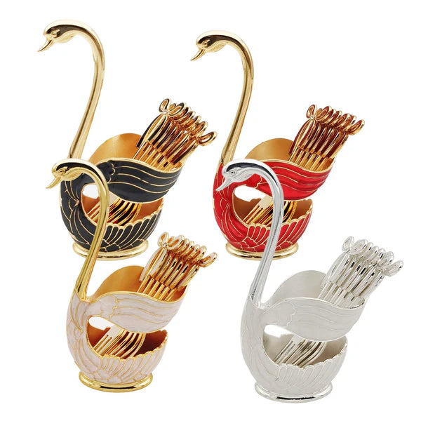 Modern Swan Spoon Set