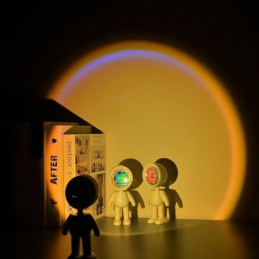 Sunset Projection Lamp With Astronaut Design (Rechargeable)