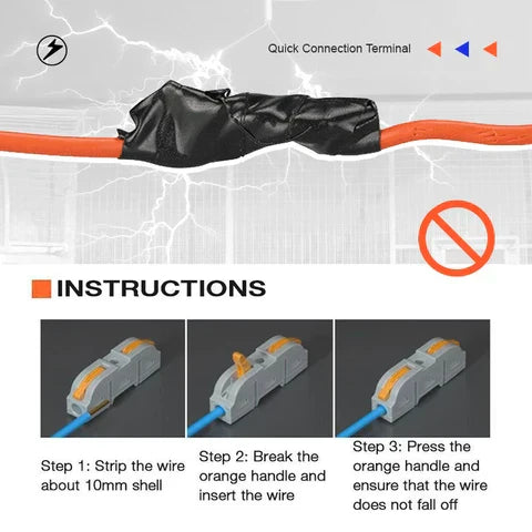 1 Pcs Quick Butt Wire Connection