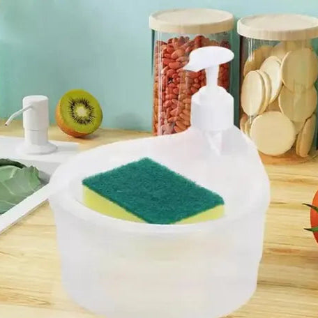 Soap Dispenser With Scrub Brush