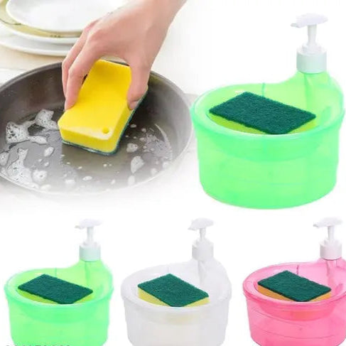 Soap Dispenser With Scrub Brush