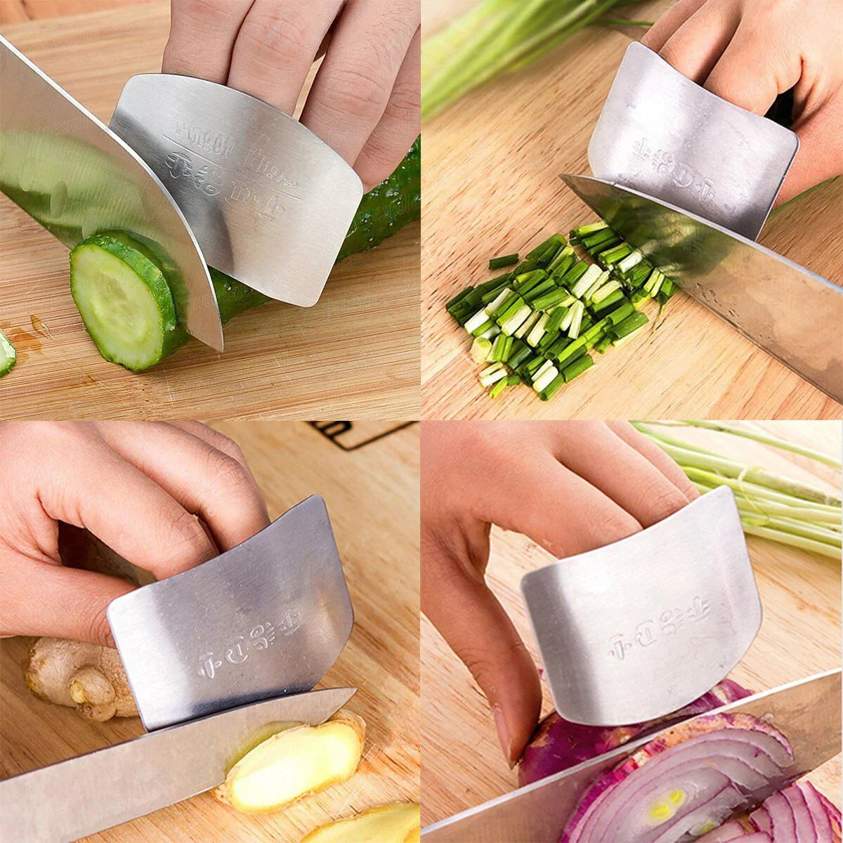 1Pcs Stainless Steel Finger Protector Knife Shield Protection