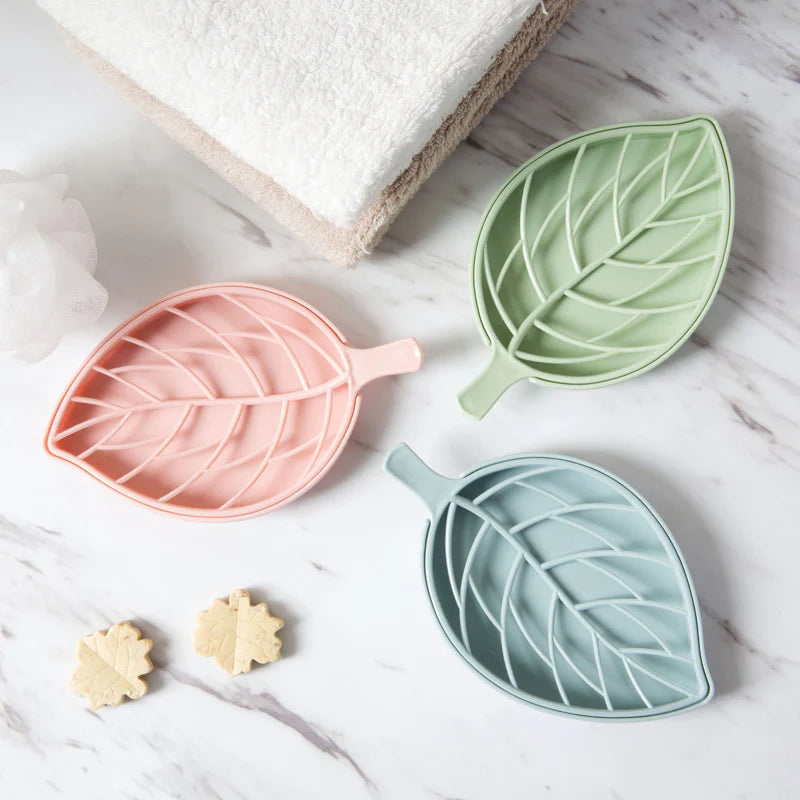 Leaf Shape Soap Holder Non Slip Soap Box