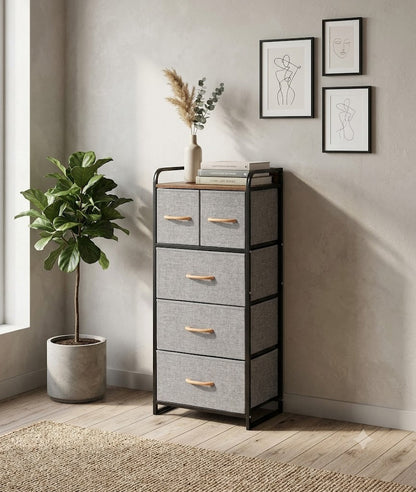 5-Drawer Fabric Chest of Drawers – Modern Storage Organizer