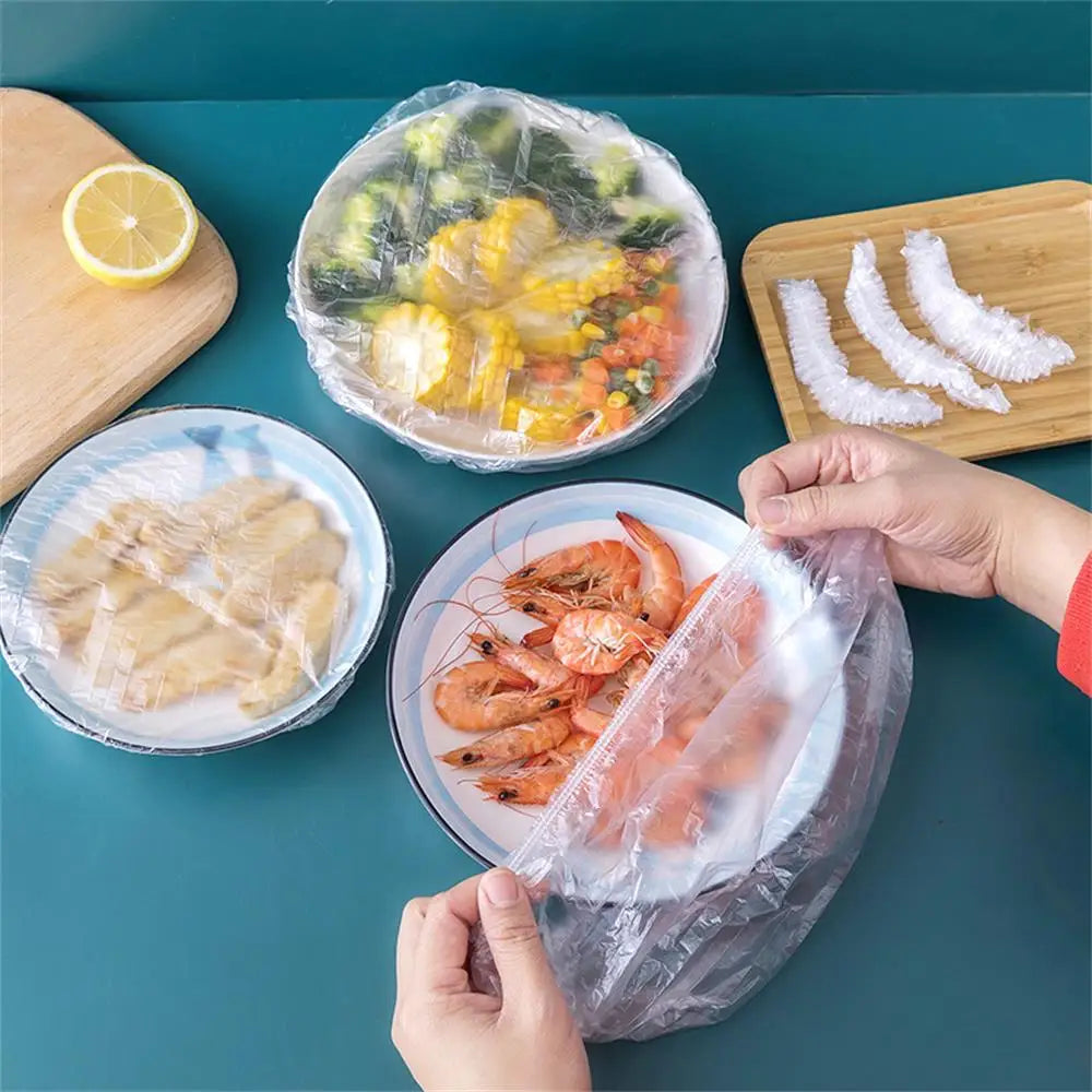 100Pcs Disposable Plastic food Wrap