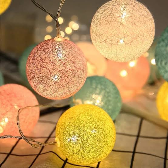 10pcs Pastel Ball LED String Lights for Home Decor