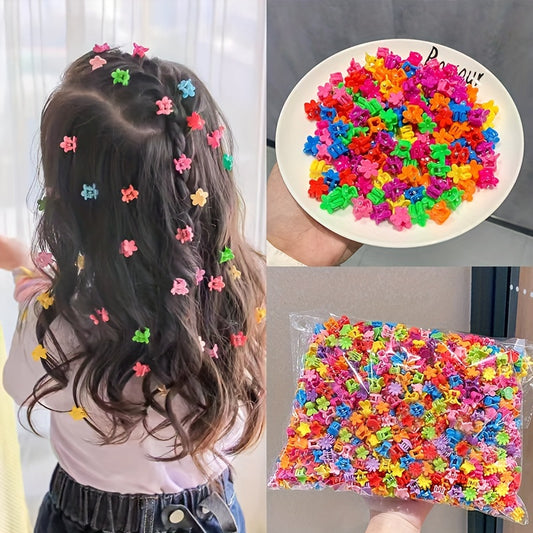 12Pcs Tiny Floral Hair Clips Colorful & Cute For Girls, Health and Beauty 