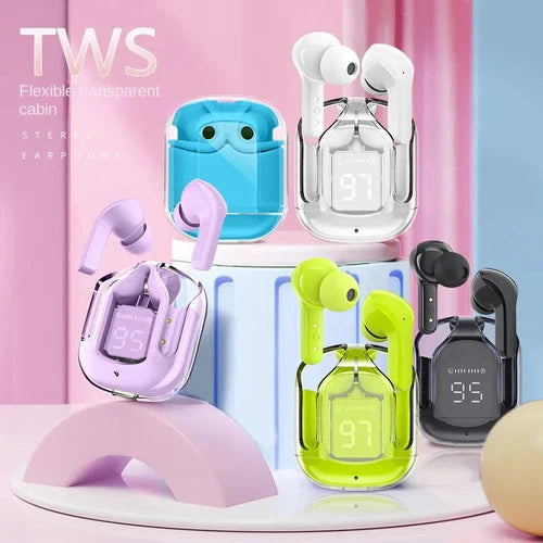 TWS Wireless Transparent Bluetooth Earphones(Random Colour)