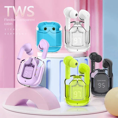 TWS Wireless Transparent Bluetooth Earphones(Random Colour)