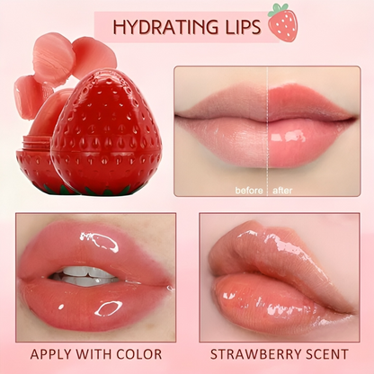 Moisturizing Strawberry Fruit Shape Lip Balm