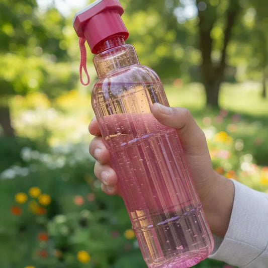 Set Of 2 Durable Plastic Drink Bottles