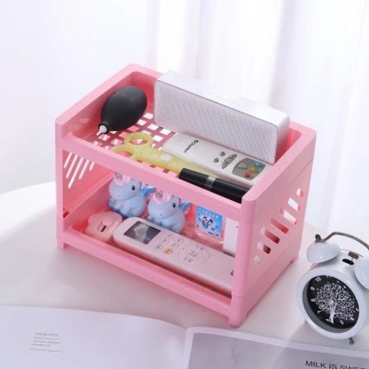 2 Layers Plastic Desktop Storage Rack, Home and Living 