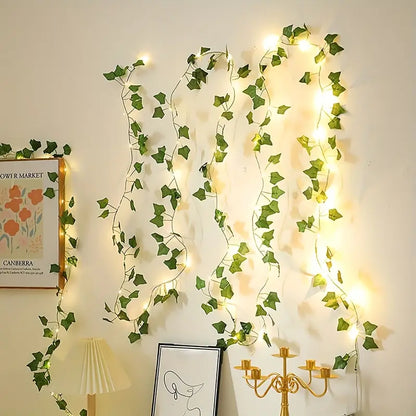2 Meter Artificial Green Leaf Vine for Walls, Rooms & Weddings