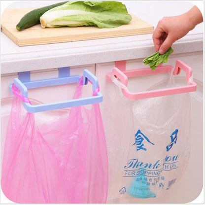 2 Pcs Plastic Garbage Bag Holder & Towel Rack for Kitchen