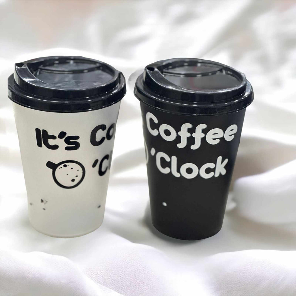 1PC Random Printed Plastic Coffee Cup 500ML