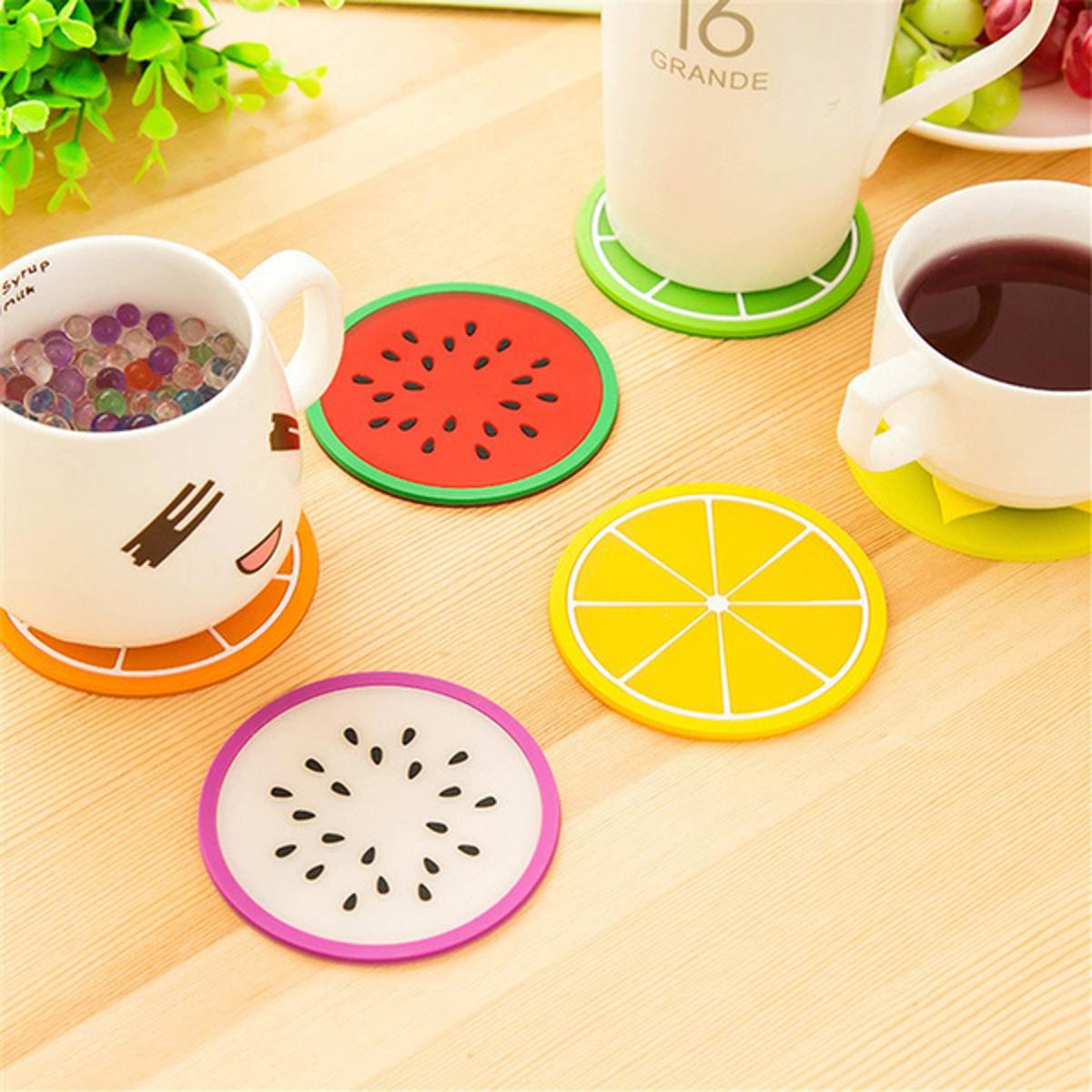 1 Pc Fruit Shape Silicone Cup Pad