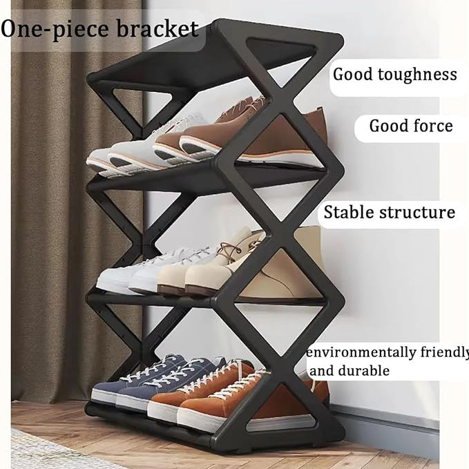 4-Layer Footwear Storage Rack – Durable X-Shape Shoe Organizer